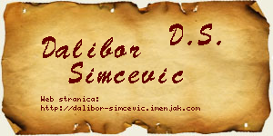 Dalibor Simčević vizit kartica